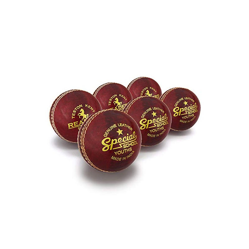 Readers Special School Cricket Ball 4.75oz, Red, Youths (Box Of