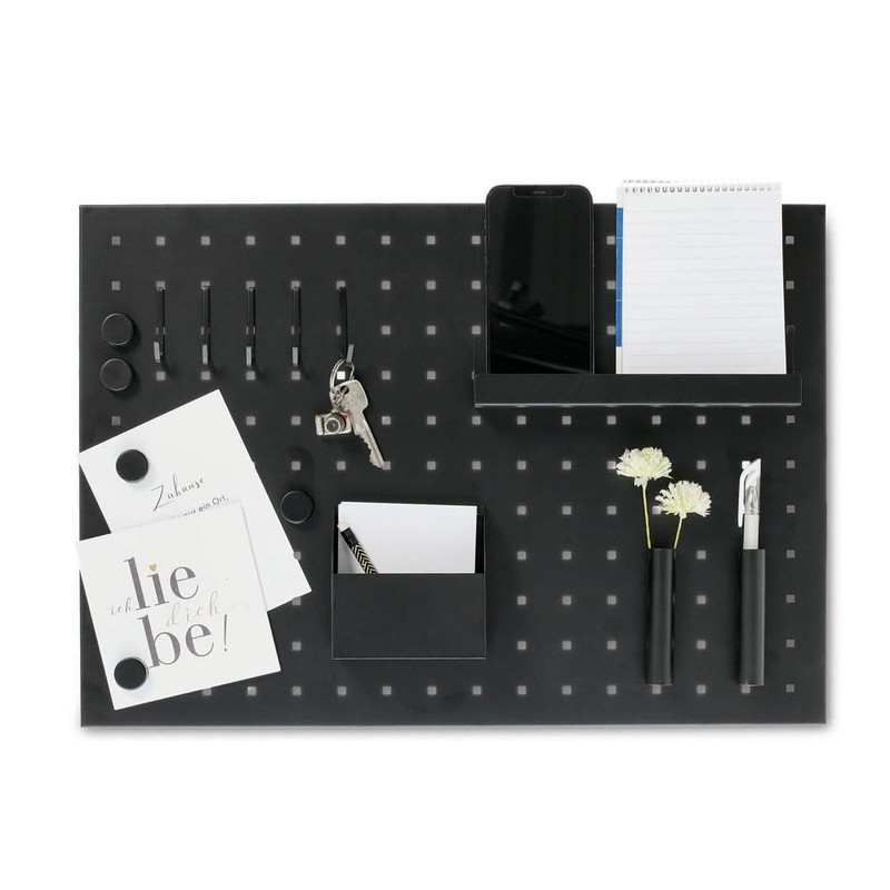 Zeller 11137 Memo Board with Utensils Metal Black Approx. 50