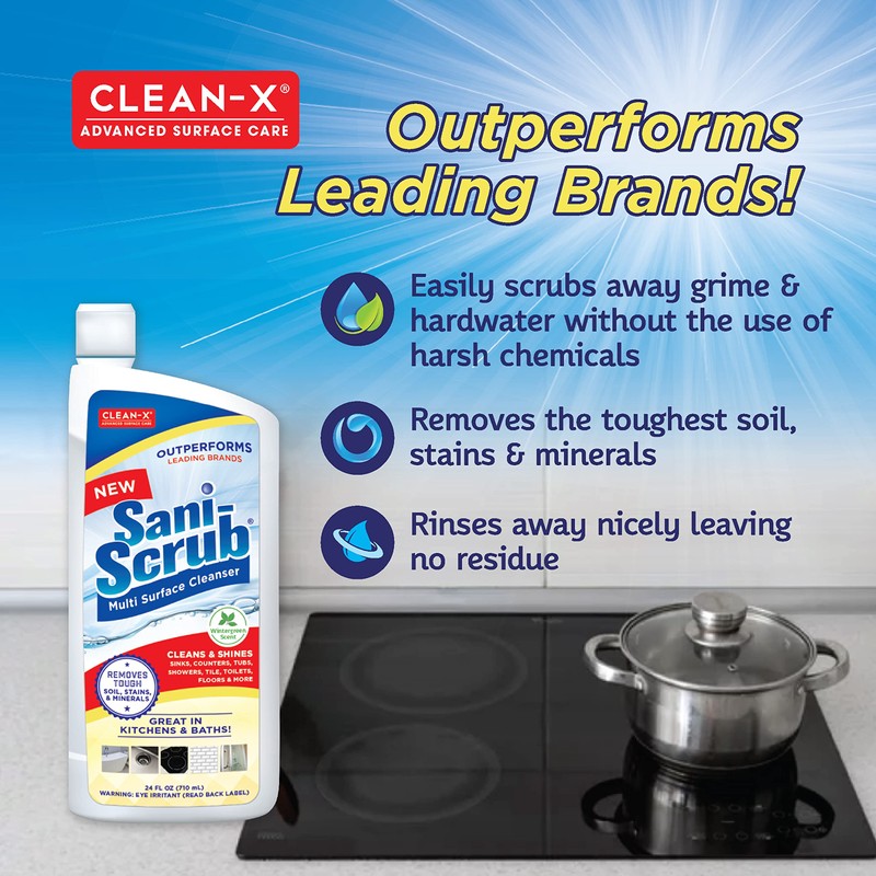 Sani-Scrub Multi Surface Cleanser - Advanced Stain Remover-Cleans & shines