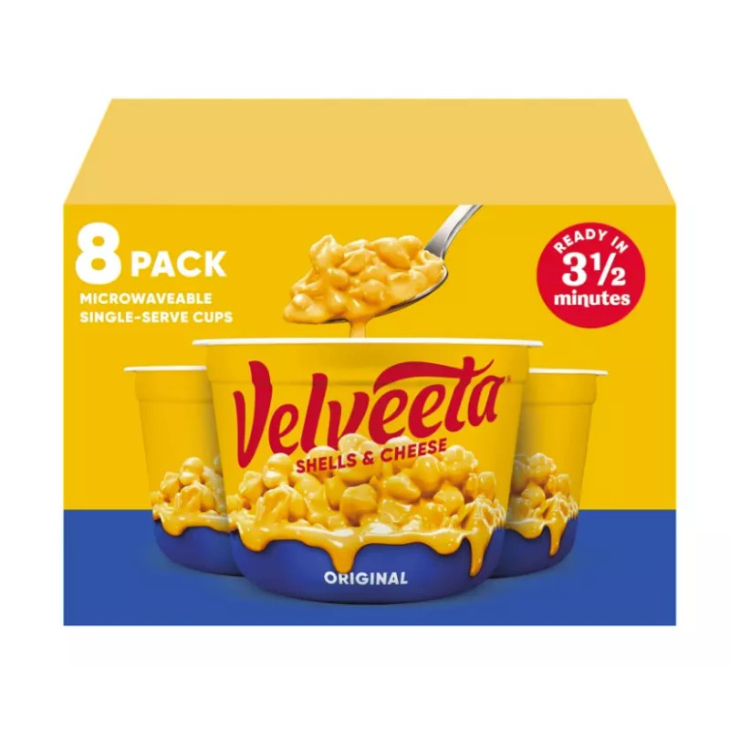 Velveeta Shells & Cheese Original Microwavable - 8 ct Pack,