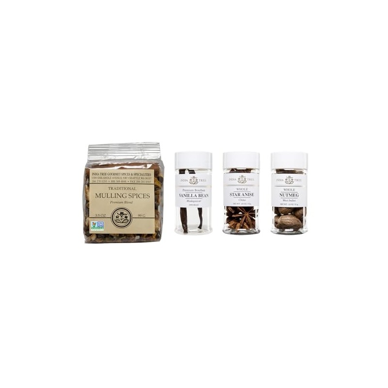 India Tree Winter Holiday Spice Gift Pack - Mulling Spices,