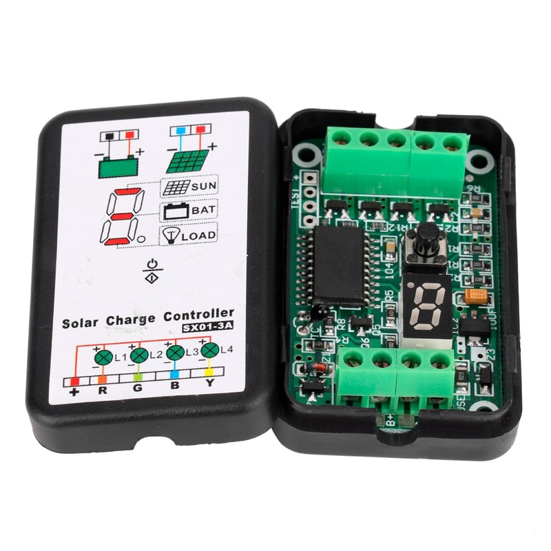 6V 12V PWM Solar Charge Controller Support for Lithium and