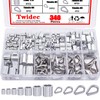 Twidec/340PCS 304 Stainless Steel Wire Rope Cable Thimbles and Aluminum