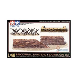 Tamiya 32508 1/48 Military Miniature Series No. 08 Brick, Soil Barricade Set, Plastic Model