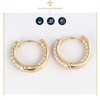 IMPERO JEWELRY Aretes En Oro 18k Lamin Con Cristales Corte