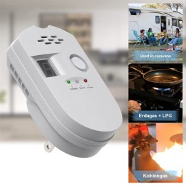 BRJ-502D 1/2/3PCS Home Plug-In Digital Natural Gas Detector Combustible Gas Leak N1V4 - 3Pcs