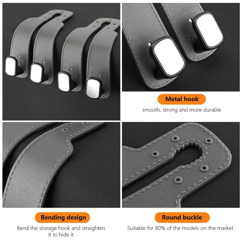 FFWTPY Pack of 2 Car Seat Double Hooks Back Hooks