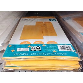 Pen+Gear 6in X 9in Clasp Envelope 6ct