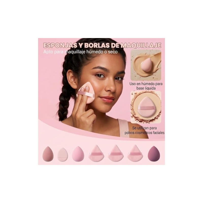 Brochas para Maquillaje con Bolsa 41pcs,Set de Brochas para Maquillaje