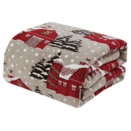 Valerian Luxury Velvet Super Soft Light Weight Blanket Prints Fleece Throw - All Year Round Home Decor, Fuzzy Warm and Cozy Throws, Couch and Gift, 50 x 60inch, SnowyBarn