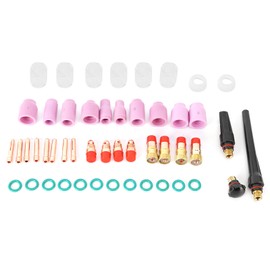 49Pcs TIG Welding Torch Kit Collets Ceramic Nozzles Cups Replacement for WP17 18 26 150‑250A