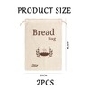 2 Piece Bread Bags, Drawstring Bags, Food Storage Bags, Portable