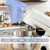 LeLehome Foldable Flour Funnel for Kitchen Aid Mixer, Silicone Powder