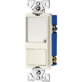 EATON Wiring Devices 15-Amp Single Pole Decorator Light Switch-Light Almond