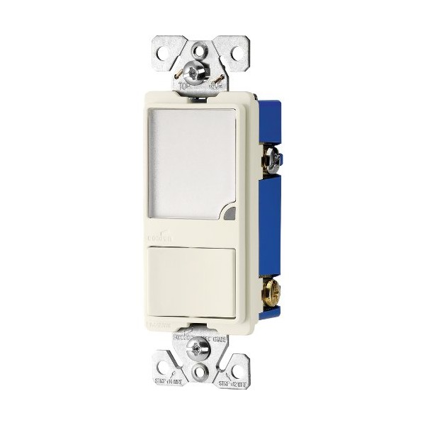 EATON Wiring Devices 15-Amp Single Pole Decorator Light Switch-Light Almond