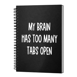 Msticey My Brain Has Too Many Tabs 160 Blank Pages Hardcover Spiral Notebook, Appreciation Gift For Psychotherapist Occupational Therapist, Thank You Gift for ADHD Neurodivergent Autism Nurse Doctor