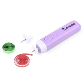 YURROAD 2 in 1 Quilling Tool Electric Quilling Pen Automatic Slotted Quilling Tools for Quilling Paper Strips 1.5mm to 10mm