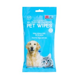 All-Purpose Handy Hygienic Pet Wipes Pack Of 40 - Pleasant Smell - For Wiping Your Pet Clean - Hygienic Single Use - Reusable Pack - Wipe Size 20cm x 50cm