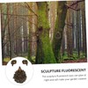BESPORTBLE 1Pc Tree Face Decor with Glowing Eyes Resin Old