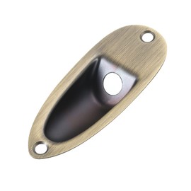 sourcing map Guitar Input Socket Plate Output Charged Jack Bronze for Electric Guitar Replacement Parts