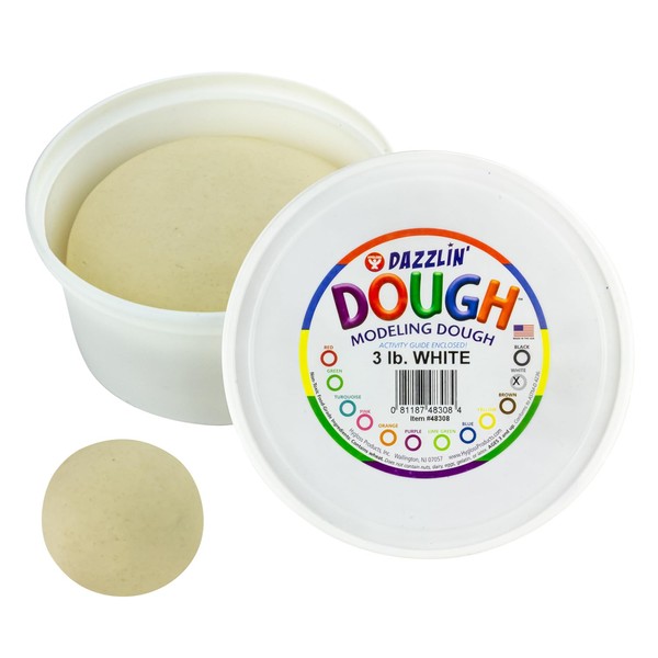 Hygloss Products 48308 Dazzlin' Dough 3lb. White