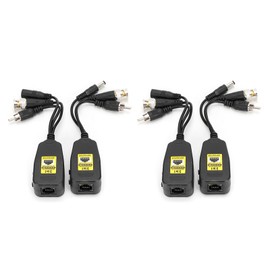 2Pair 3 In-1 PowerVideoAudio Balun Connector Transmitter 8MP CVi AHd TVi CVBS