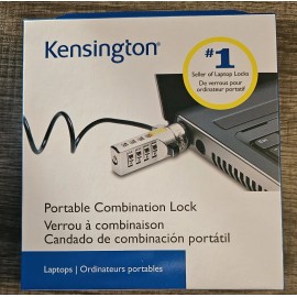 Kensington NEW! Kensington® Portable Combination Laptop Lock 6ft Carbon Steel Cable