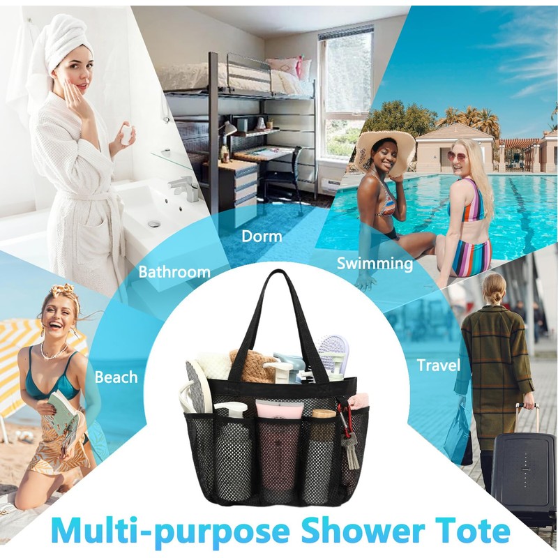 Fammart Mesh Shower Caddy Portable for College Dorm Room Essentials,