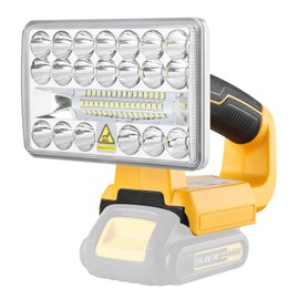 for Dewalt 20V Max LED Work Light, Hiesuan 18W 2000LM for DeWalt Flashlight Spotlight Portable Outdoor Light with 5V 2.1A USB Port for Repairing, Garage, Camping, Jobsite