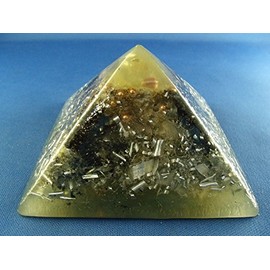 Spring Green Large Pyramid Orgone Generator Energy Accumulator PERFECT GIFTING TOOL!!!! Made 7.83/432/528Hz Frequency with OM Chants Many Beautiful Ingredients!!