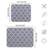 Moroccan Tile Gray Absorbent Dish Drying Mat Microfiber Dish Pat