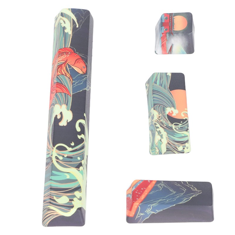 Sorandy 4pcs Custom Keycaps Style Bright Colours DIY PBT Cartoon