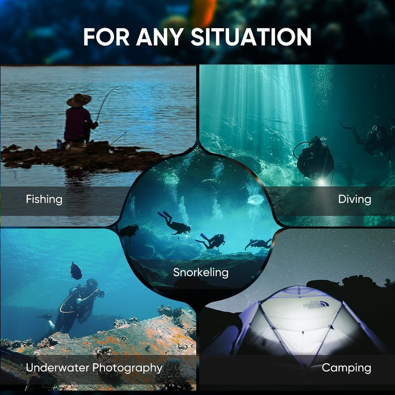 WINDFIRE High-Power Dive Lights Scuba Diving Flashlight – IPX8 Waterproof
