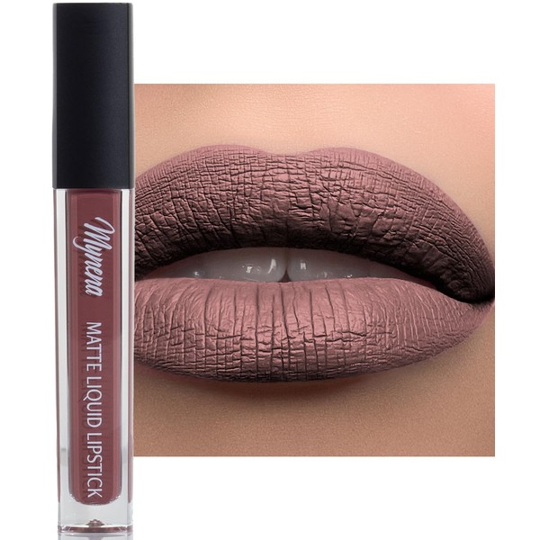 Mynena Old Mauve Liquid Matte Lipstick Long-Lasting Waterproof | Lightweight