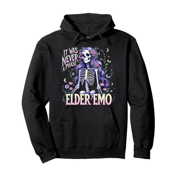 Elder Emo It Was Never a Phase Skeleton Goth Tee