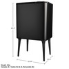 Home-Complete Trash Can - 8.7-Gallon Trash Can with Lid, Removable