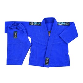 Playwell Martial Arts Gifts - Baby Infant BJJ Ju (Jiu) Jitsu Uniform (Suit) - Blue (6-12 Months)