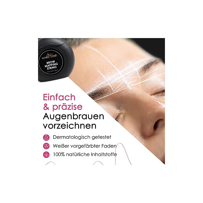 Professional White Brow Mapping String for Precise Eyebrow Drawing -