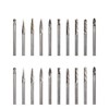 YUFUTOL 20pcs Solid Carbide Burr Set 0.118‘’（3mm）Shank Tungsten Carbide Rotary