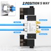 TAILONZ PNEUMATIC Solenoid Valve 4V220-08 DC12V 1/4"NPT Double Coil Pilot-Operated