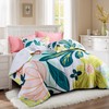 Boho Floral Queen Comforter Set - 3 Piece Summer Tropical