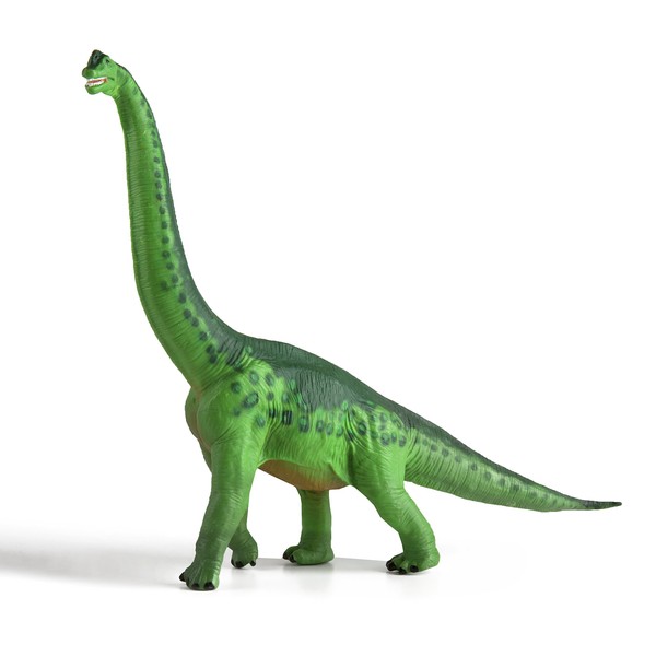 Safari Ltd. Wild Safari Prehistoric World Collection - Hand Painted Realistic Spotted Green Brachiosaurus Figurine 9" x 8" - Non-Toxic and BPA Free - Ages 3+