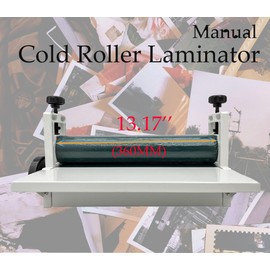 INTSUPERMAI Manual Cold Roll Laminator Machine Desktop Cold laminating Machine with Foldable Working Table and Manual Pressure Adjustment for Photo Vinyl Film Laminating (360mm/14.17in)