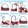 PATIKIL Combination Padlock, 4 Digit Gym Locker Lock Zinc Alloy