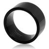 Fashion Month Mens 12mm Wide Band Black Classic Tungsten Carbide