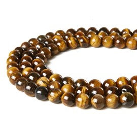 150 abalorio de ojo de tigre amarillas de 8 mm, abalorio de piedras preciosas naturales redondas sueltas para hacer joyas