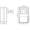 Kaito Denshi AC Adapter PSE Compliant 12V 3A Plastic Small