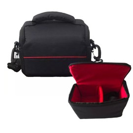 MaD Cameras Padded Adjustable Camera Shoulder Carry Bag Satchel for Digital SLR Cameras Such as Canon Nikon Sony Carry Case (Medium)