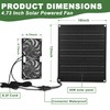 Solar Fan, 30W Solar Powered Fan, Solar Panel Fan Kit,
