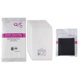 6 Style Q/C Hepa Bags + 1 CF 1 Chamber Filter. Compatible with Kenmore Elite Intuition Progressive 200 400 600 700 800 Series Canister Vacuum Cleaners. Part #'s 53292 5055 81002 50557 50558